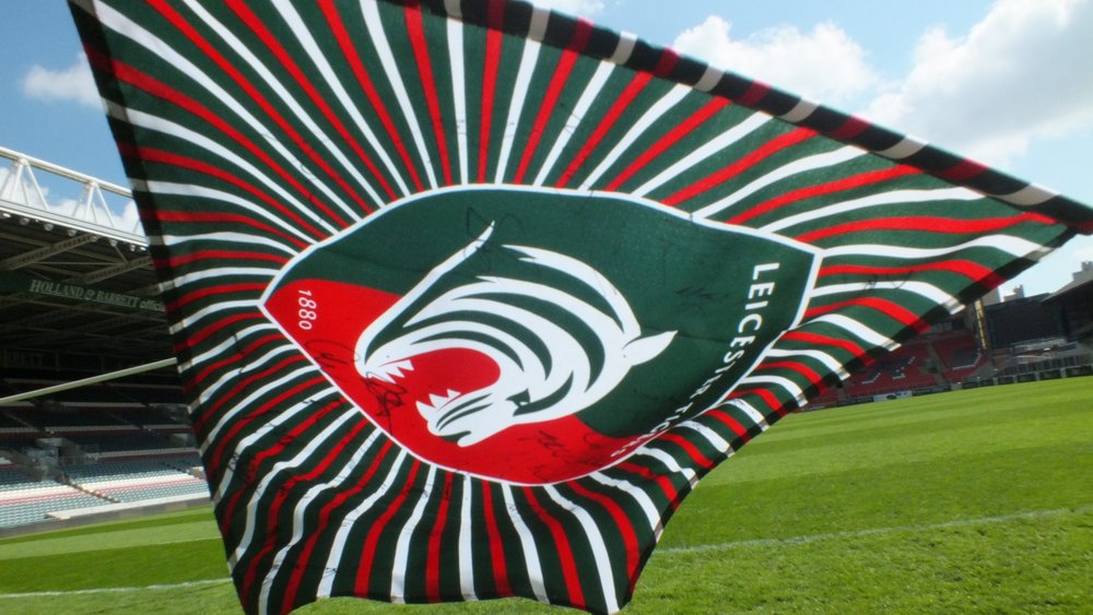 Leicester Tigers Interest: A framed and glazed signed Leicester