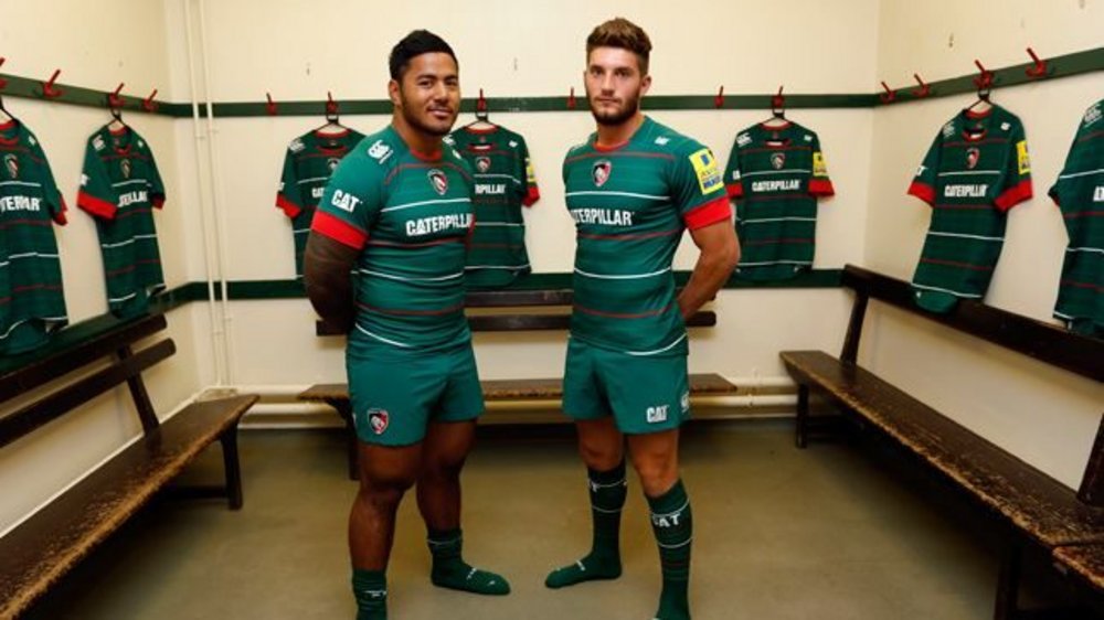 Leicester Tigers 2014/15 Home Evergreen S/s Kids Replica Shirt