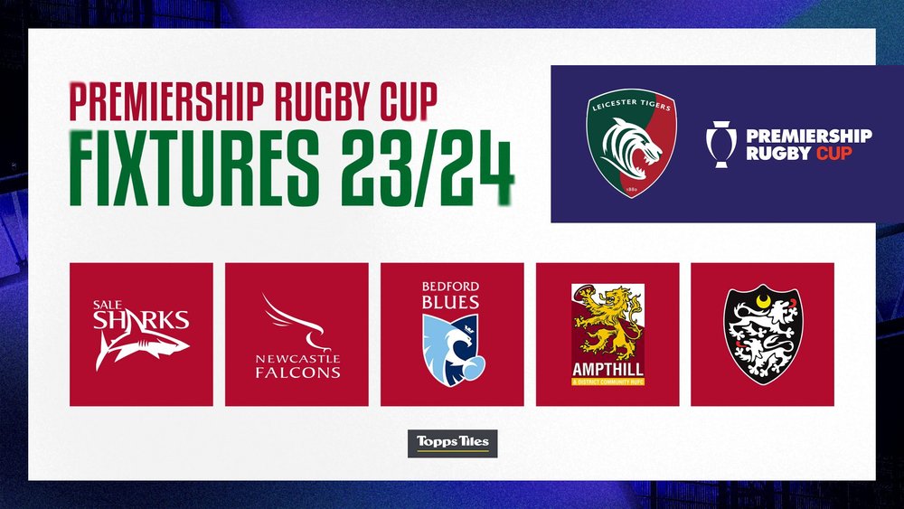 Leicester Tigers v Ampthill (Premiership Rugby Cup) - Sunday, September 24,  kick-off 3pm