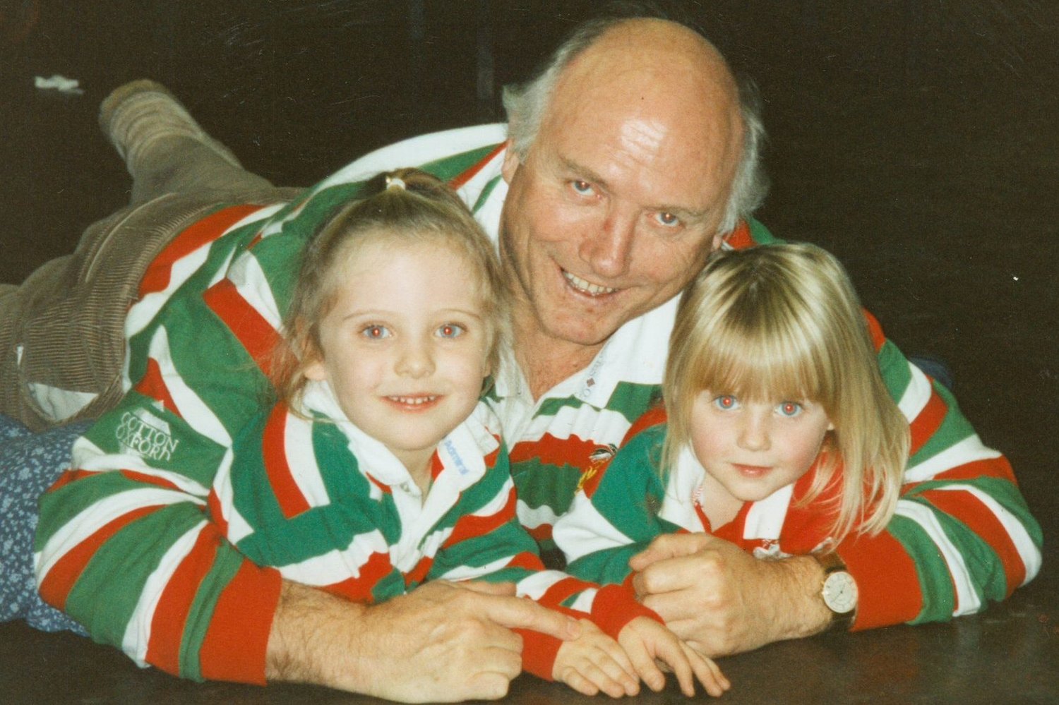 Maxwell with her Grandad and big sister Elle