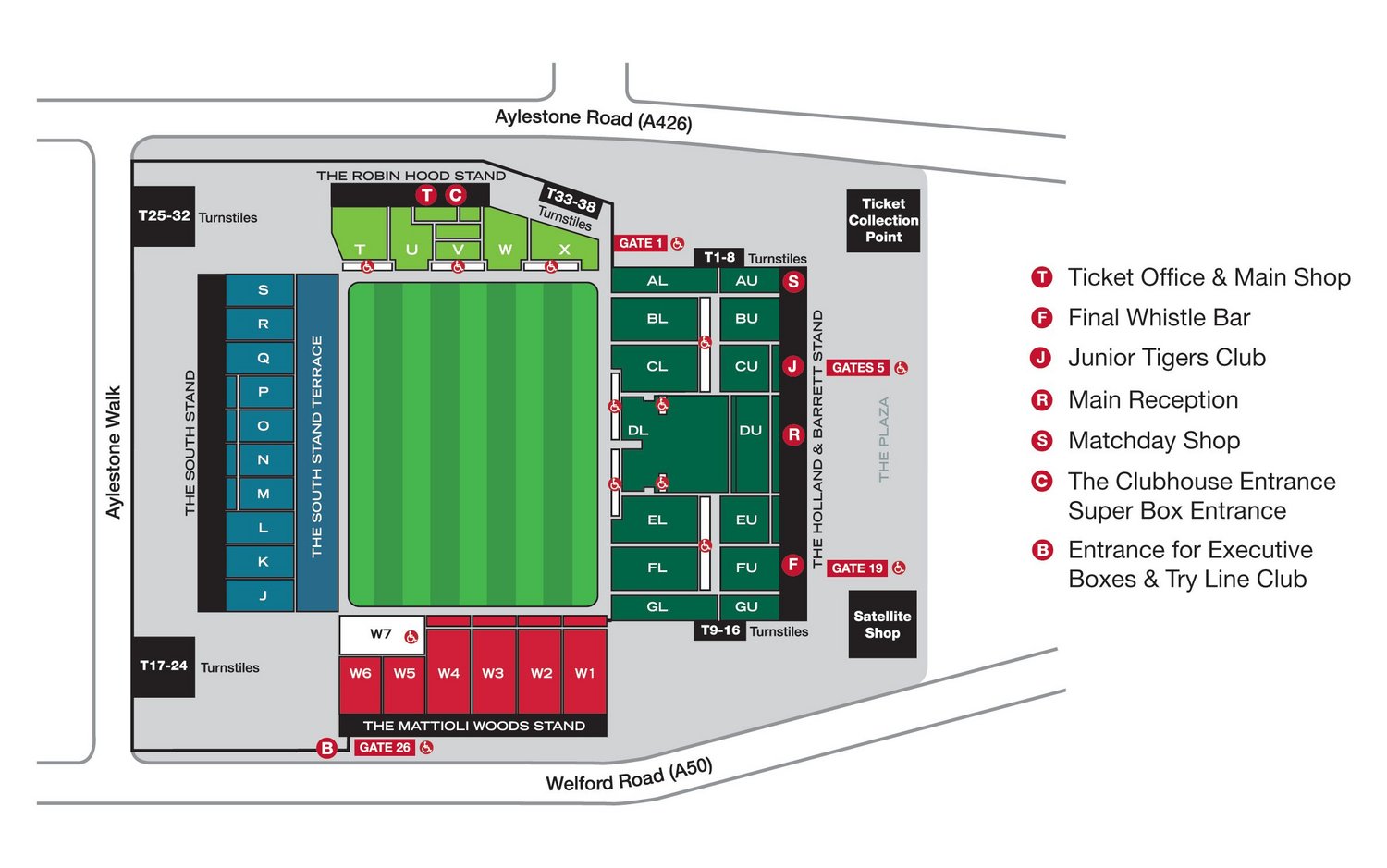 Prices & seating plan | Leicester Tigers}