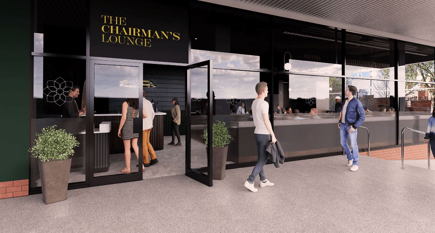 The Chairman's lounge will sit on the corner of the Yodel and Europcar stands