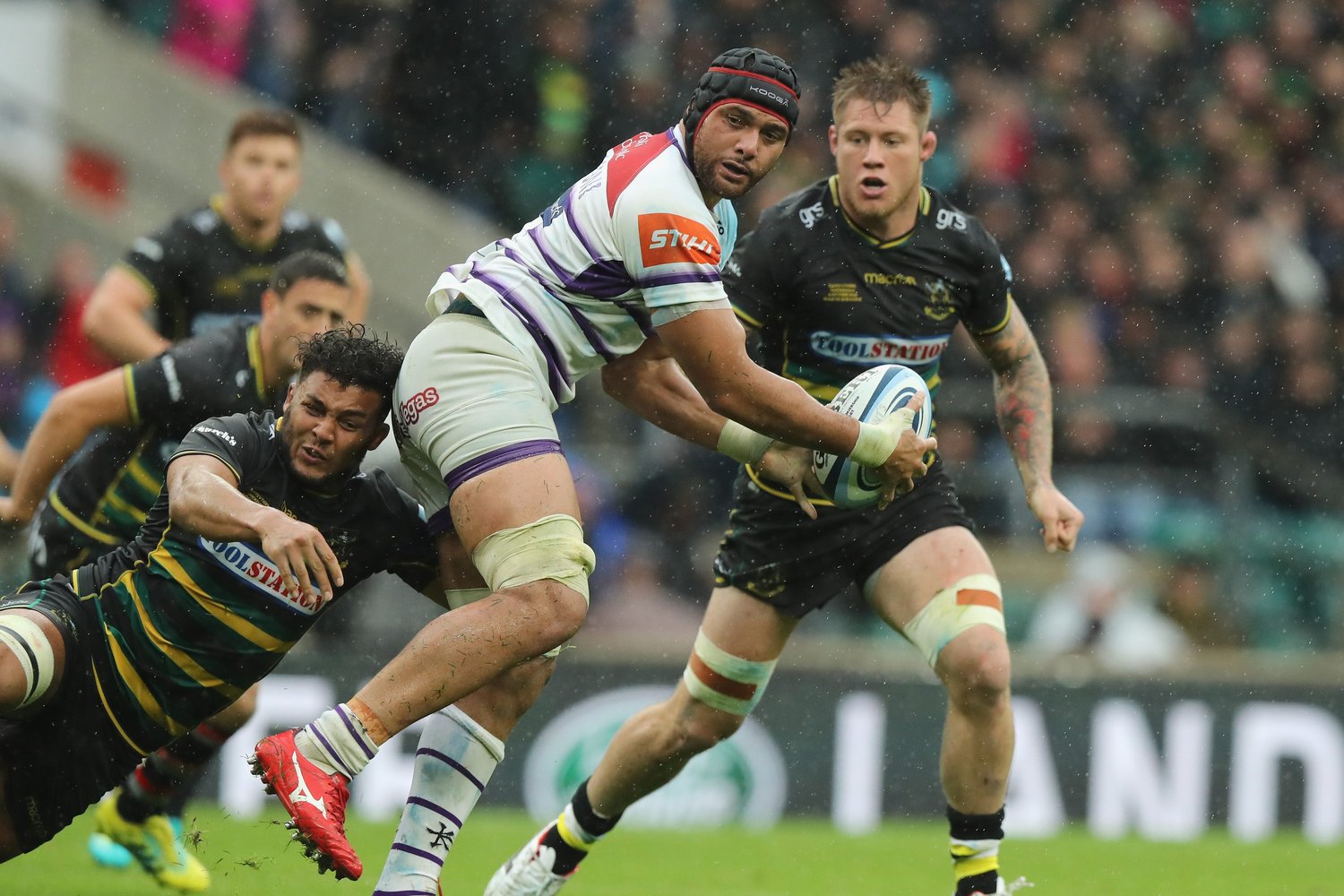 Sione Kalamafoni plays against Saints at Twickenham in support of former Saint Rob Horne