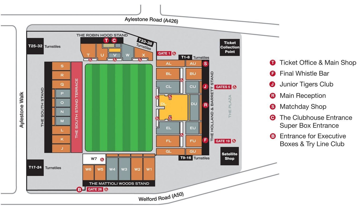 Seating Plan Leicester Tigers