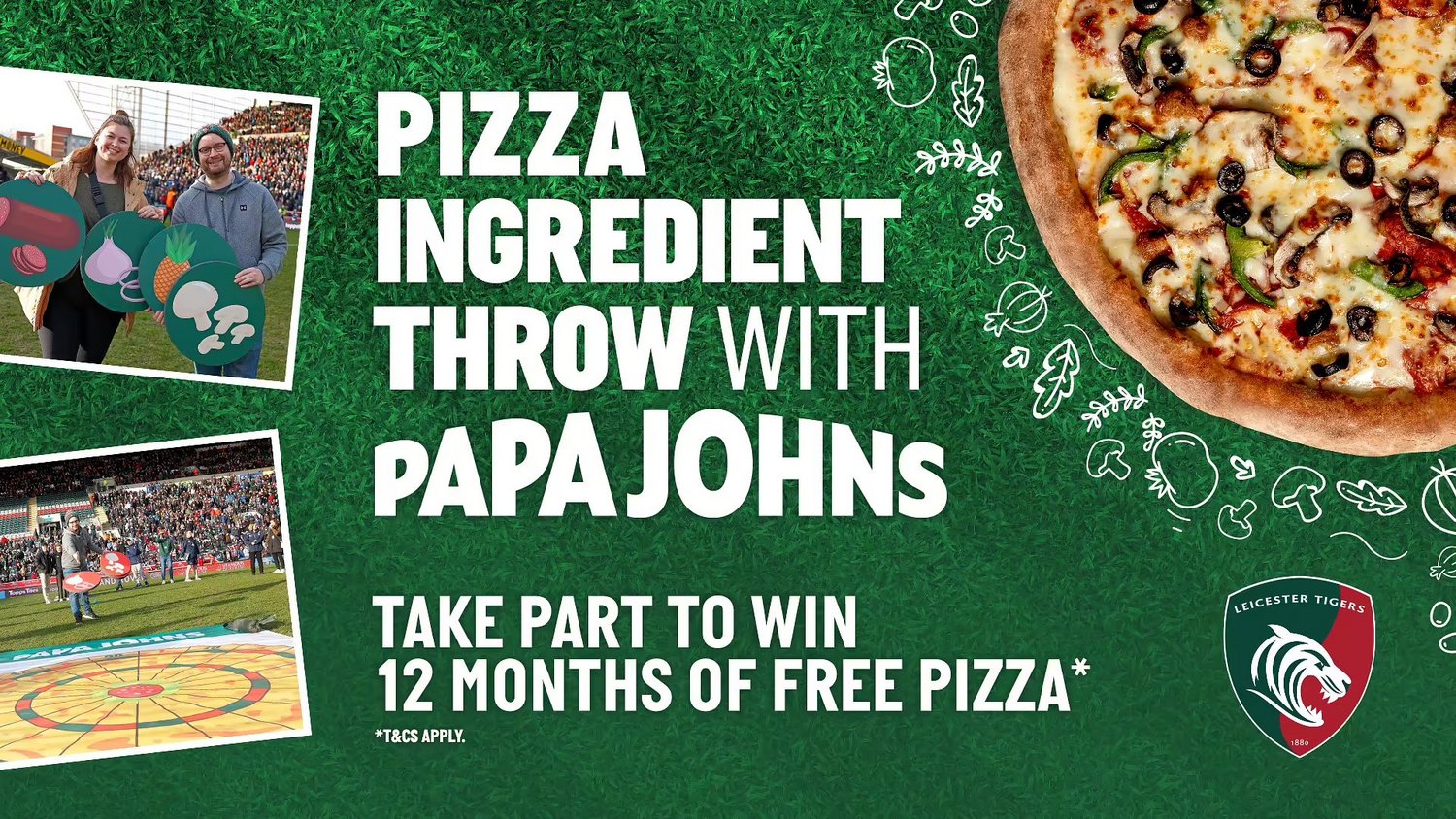 Papa Johns Pizza Ingredient Throw