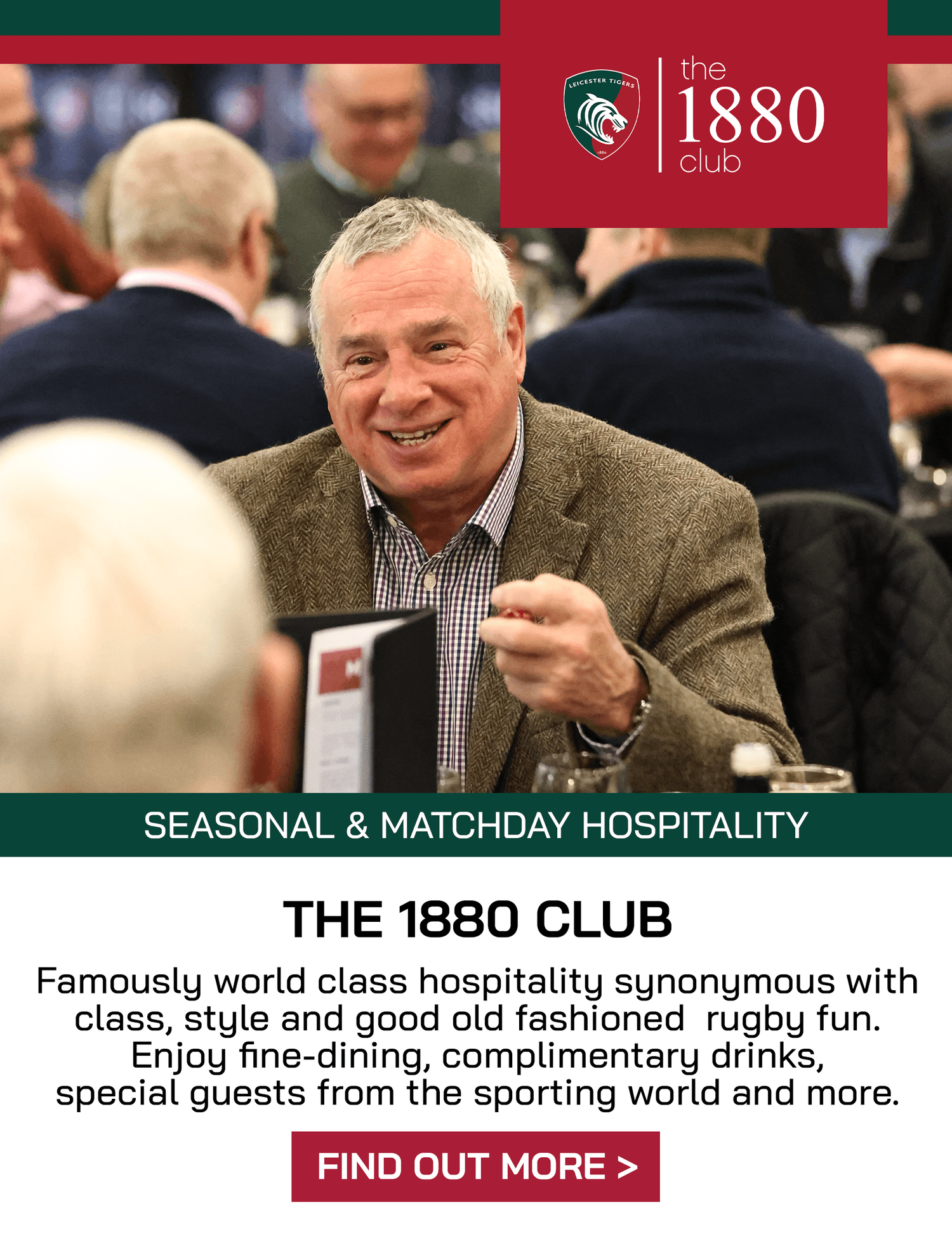 Leicester Tigers Hospitality - The 1880 Club