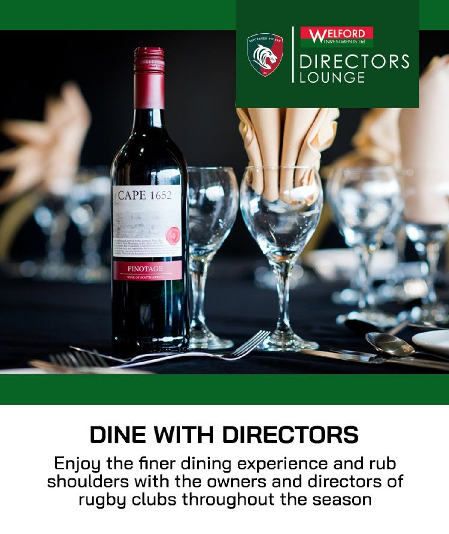 Leicester Tigers Dine with Directors