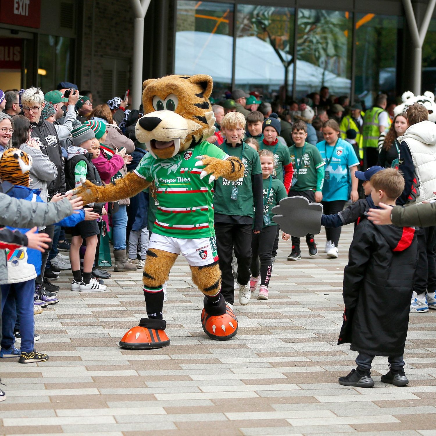 Members of the Junior Tigers Club in action around the ground
