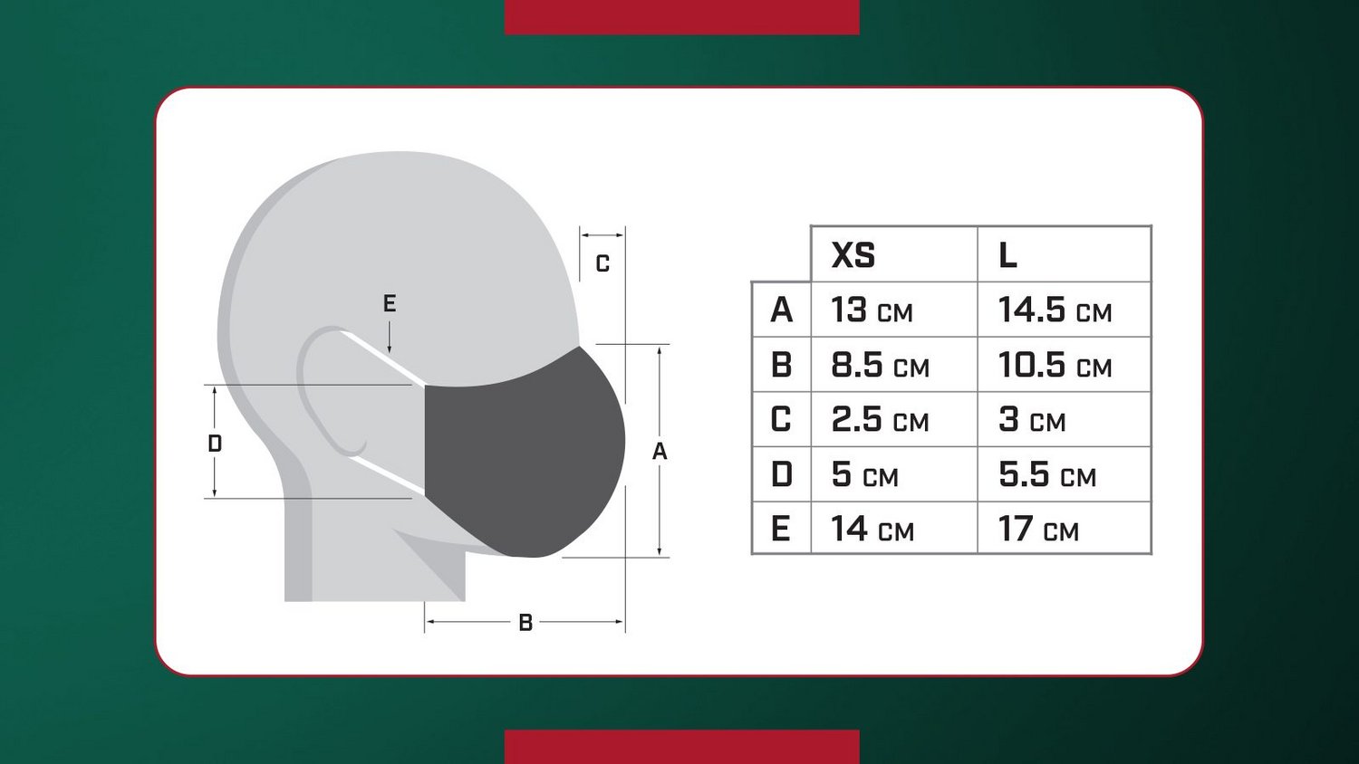 Tigers Samurai facemask sizing