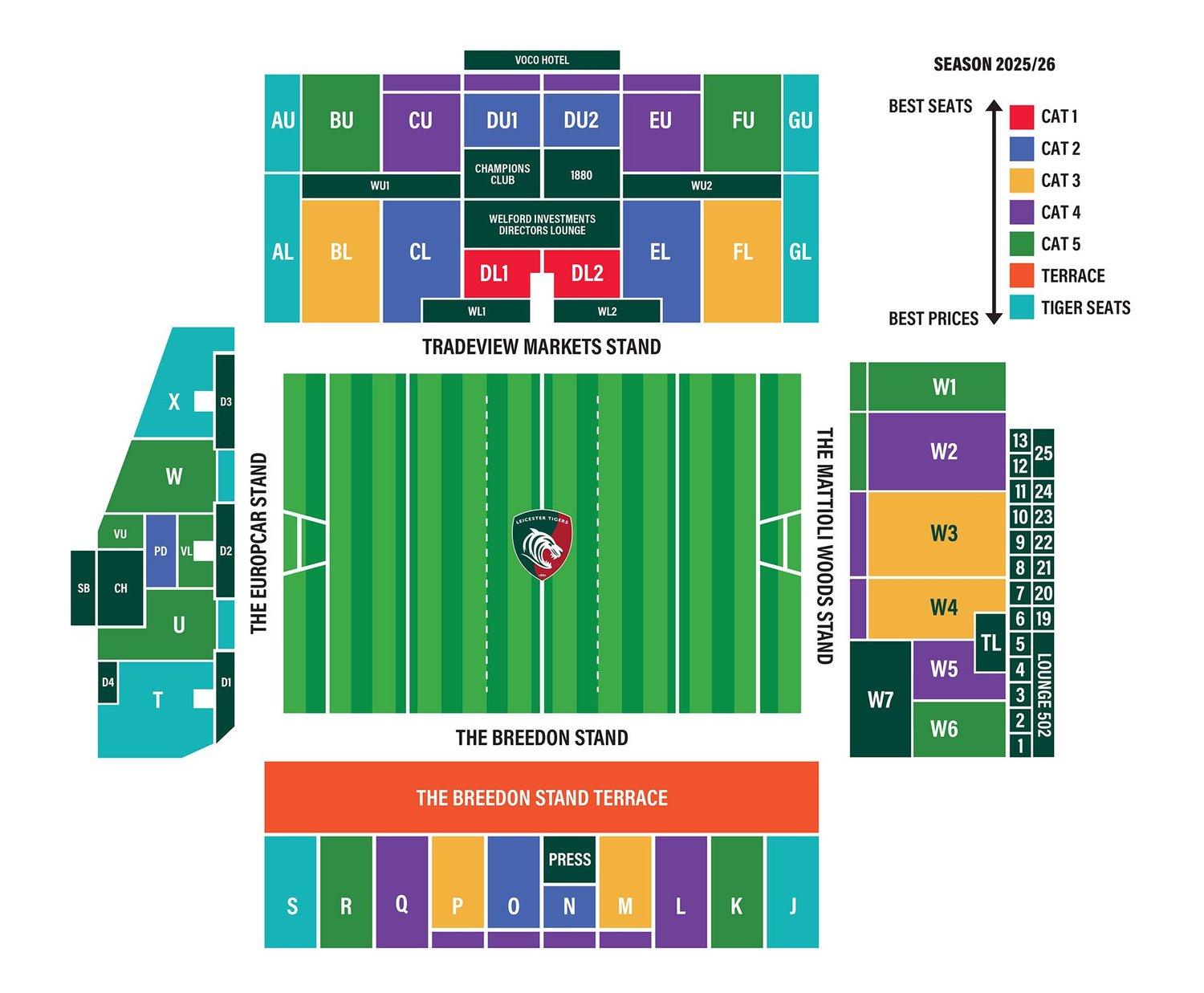 Leicester Tigers Season Tickets 2025/26