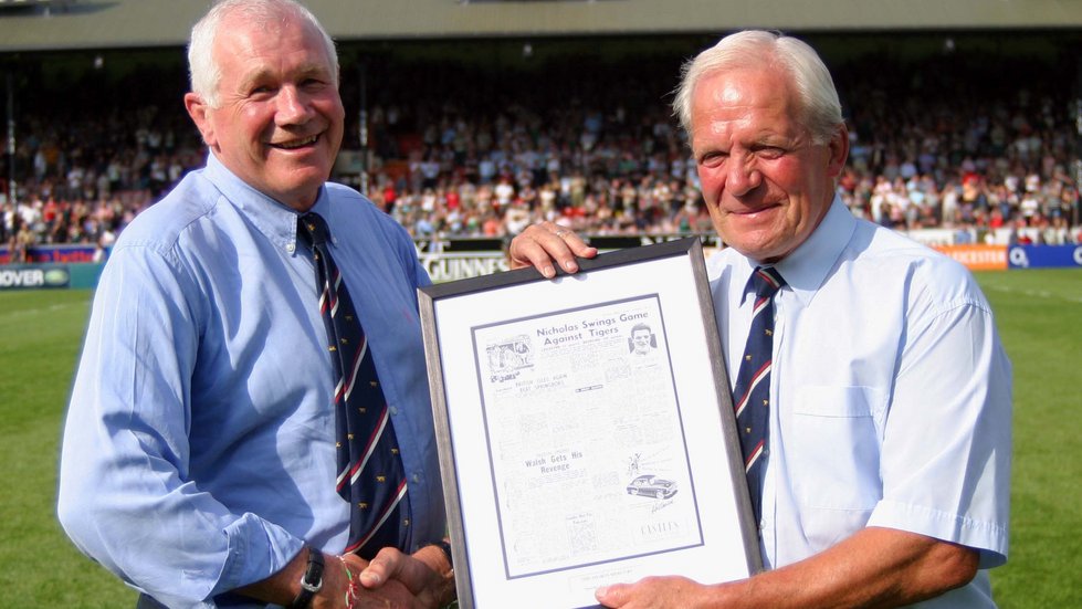 Peter Tom made a presentation to David Matthews in recognition of his Tigers service