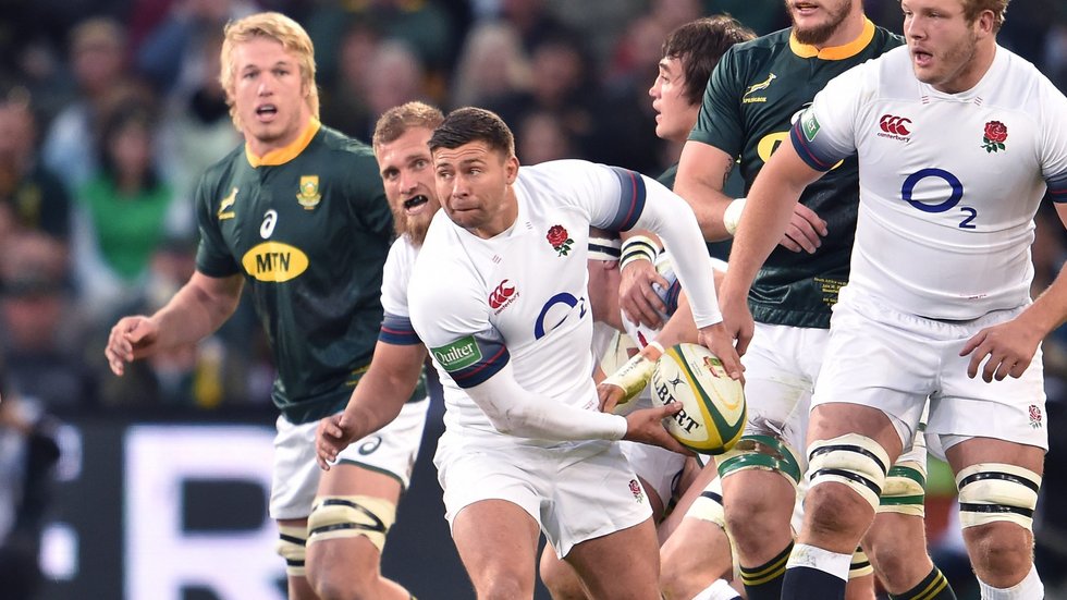 Scrum-half Ben Youngs looks to get England moving in possession during the early exchanges in the second Test