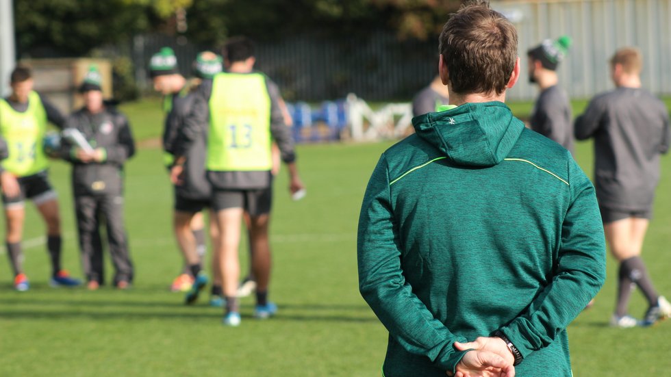 Pat Howard casts his eye over a session at the club's Oval Park training ground