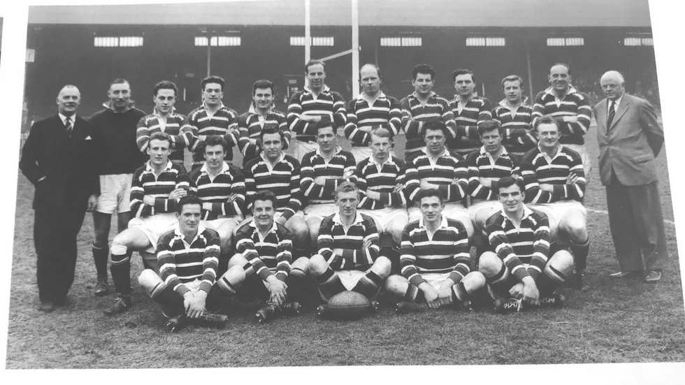 Nick Drake-Lee (front right) in the Tigers official team photo from the 1961/62 season