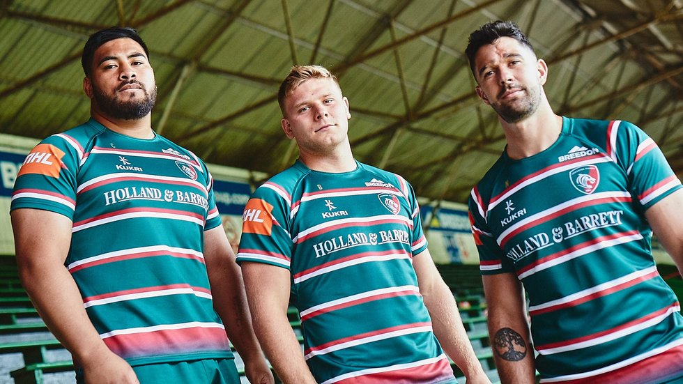 LEICESTER TIGERS Kukri 2018-2019 Men's Home Rugby Classic L/S Jersey NEW Shirt